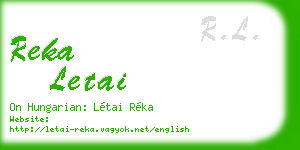 reka letai business card